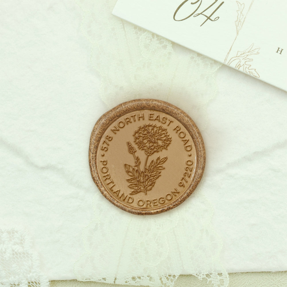 Natural Plant Custom Address Wax Seal Stamp - 16 16-2