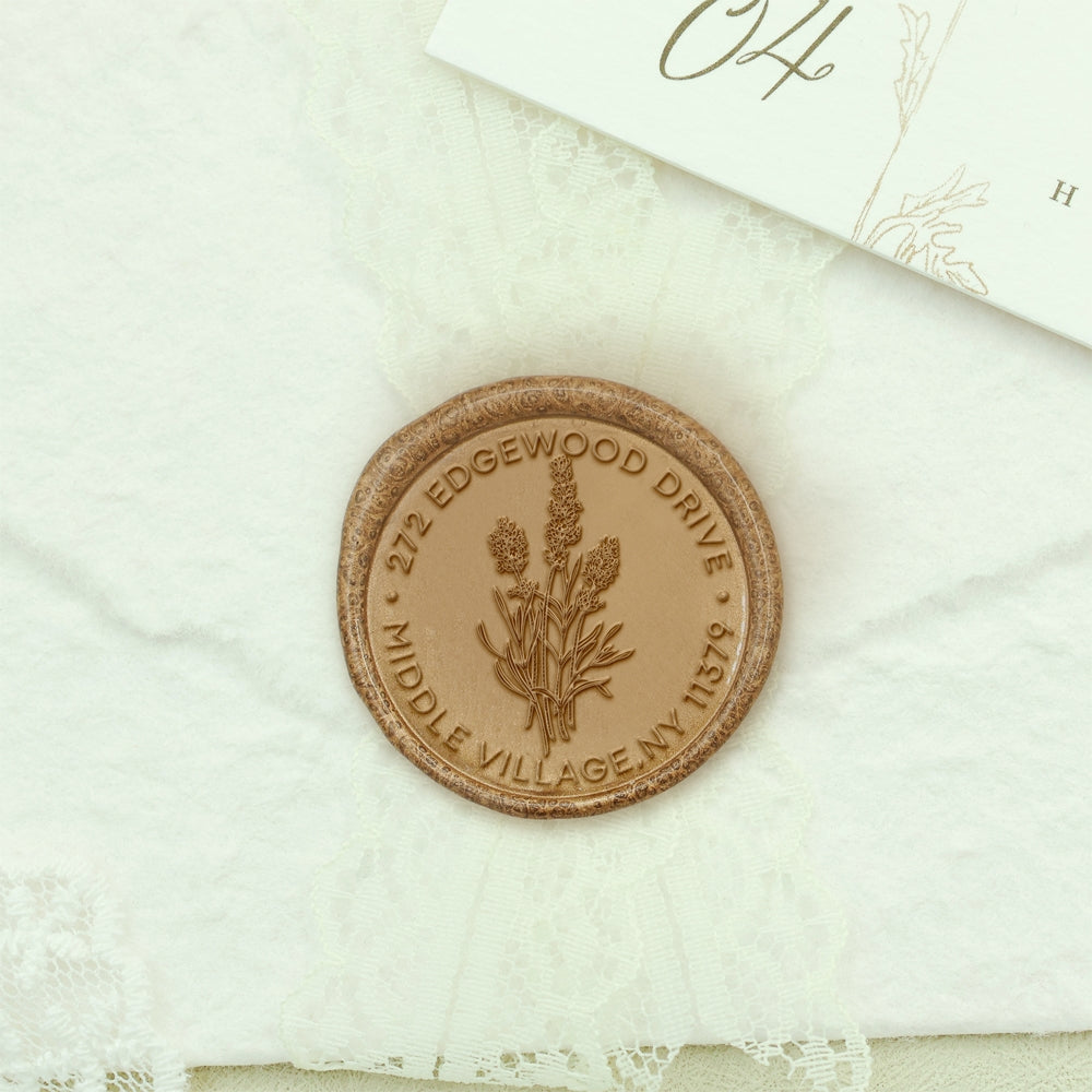Natural Plant Custom Address Wax Seal Stamp - 22 22-2