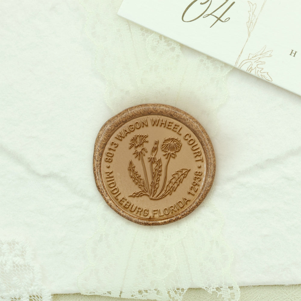 Natural Plant Custom Address Wax Seal Stamp - 26 26-2
