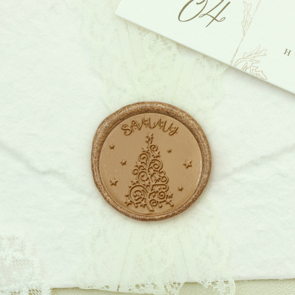Star Christmas Tree Custom Name Wax Seal Stamp2