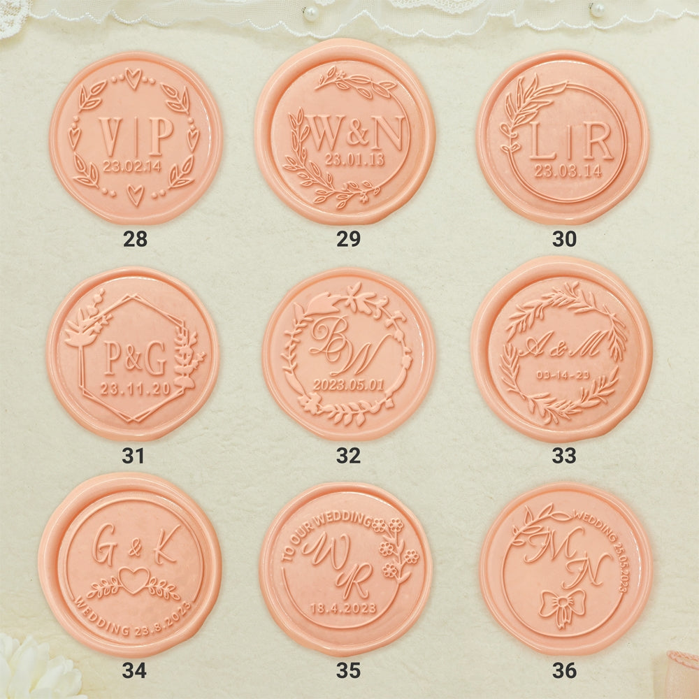 Wedding Custom Wax Seal Stamp - Double Initials & Names