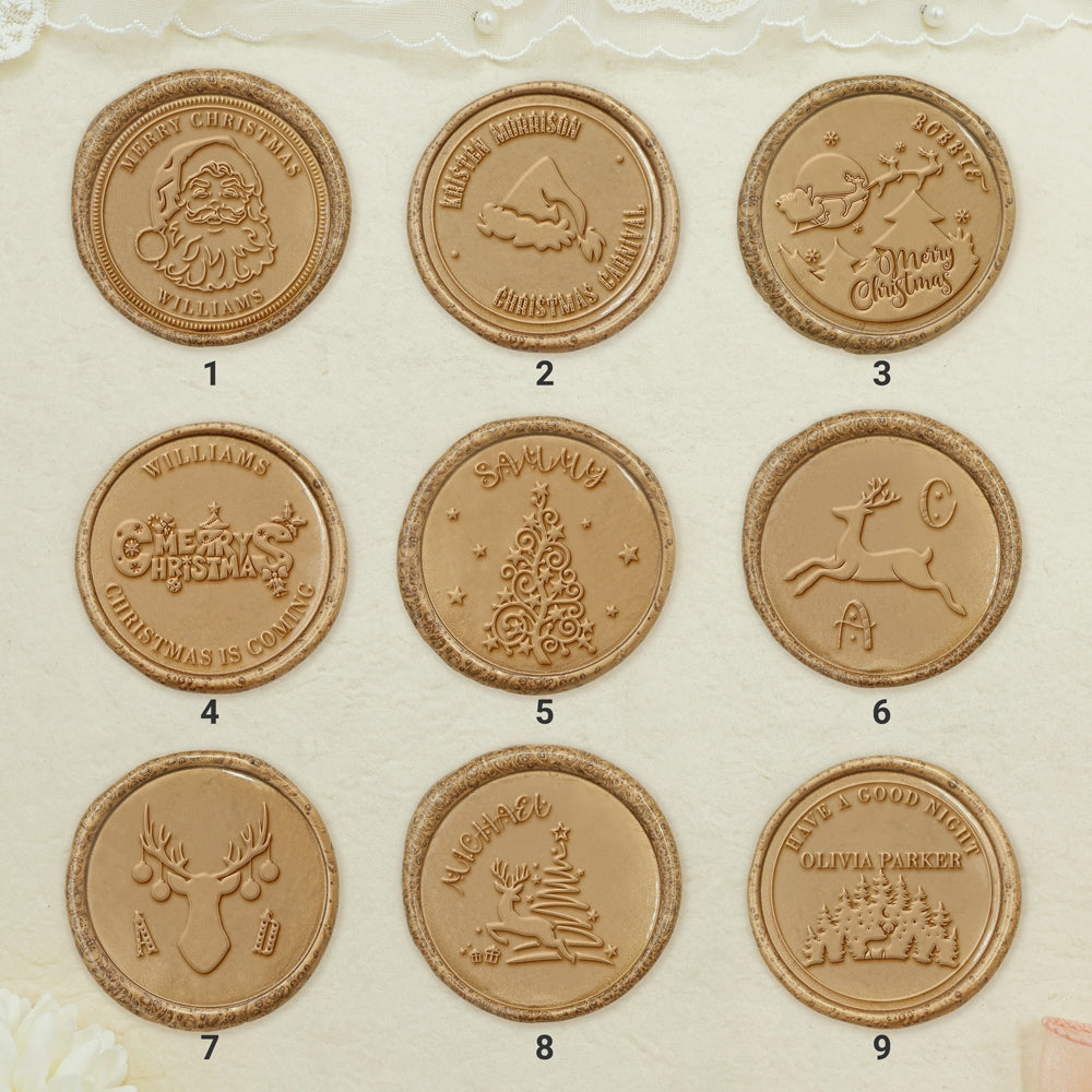Christmas Custom Name Wax Seal Stamp (27 Designs)3