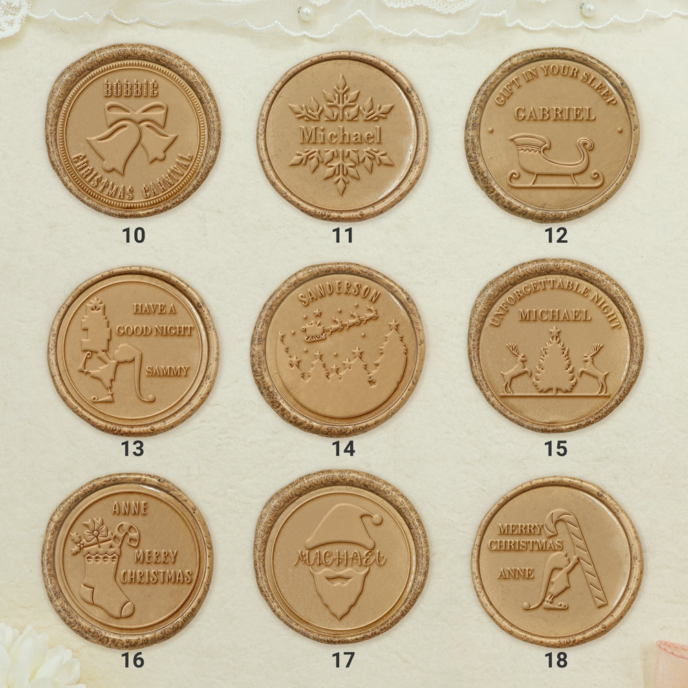 Christmas Custom Name Wax Seal Stamp (27 Designs)4
