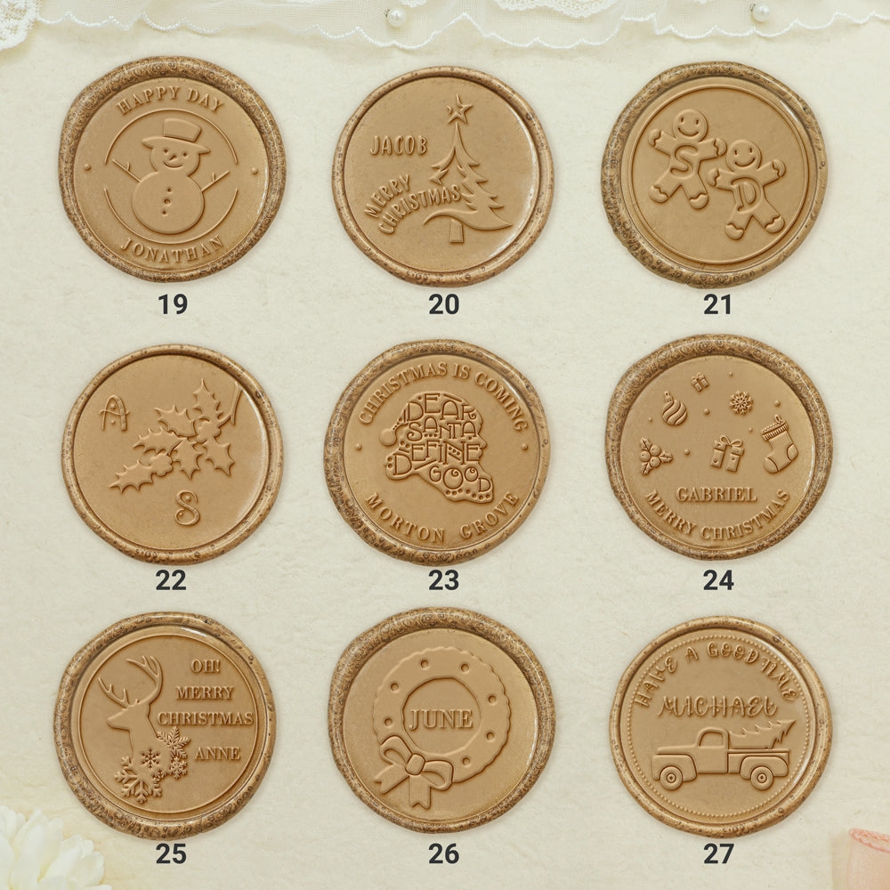 Christmas Custom Name Wax Seal Stamp (27 Designs)5