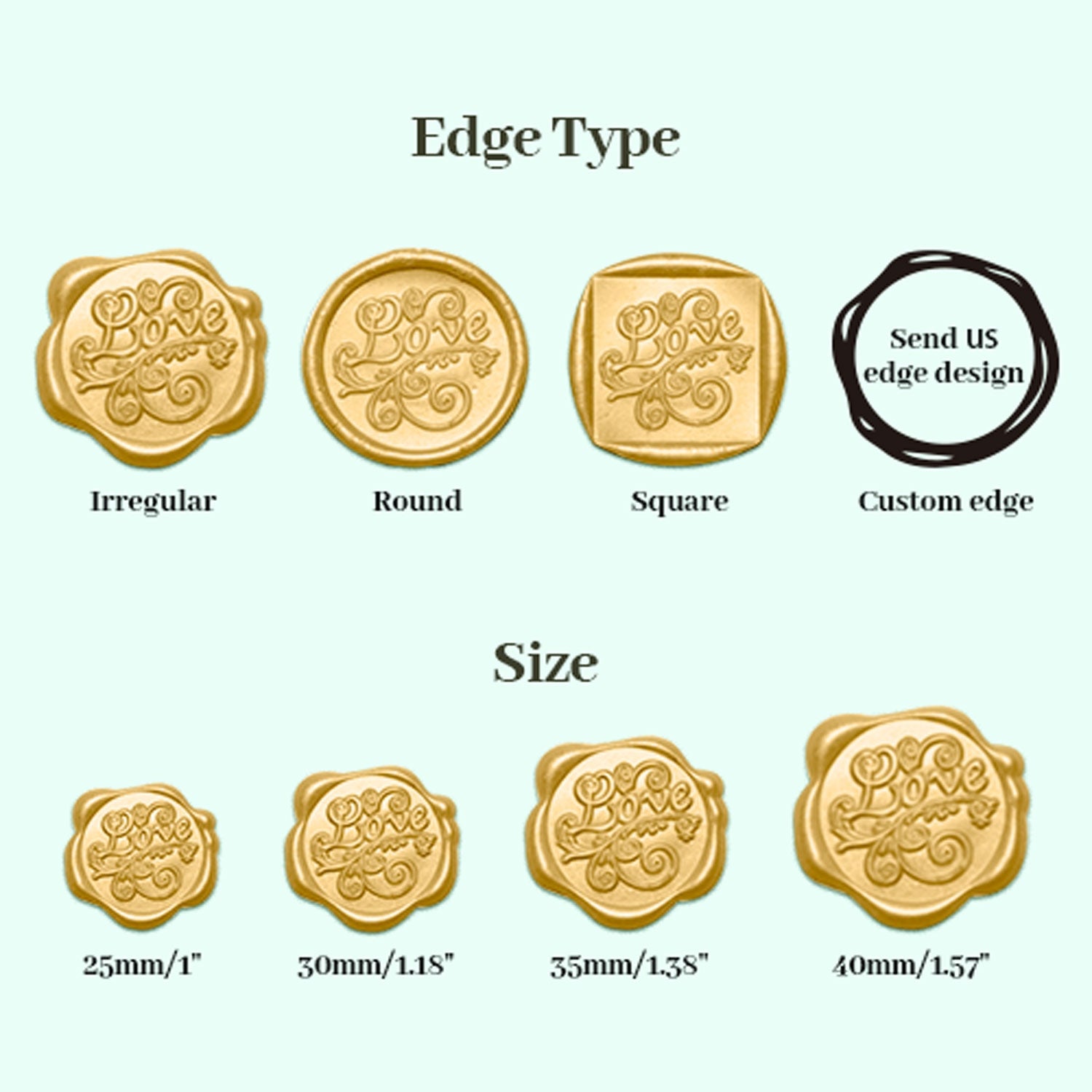 Rose Gold Copper Eucalyptus Wax Seal Stickers (set of 10) Marketplace Wax  Seals by undefined