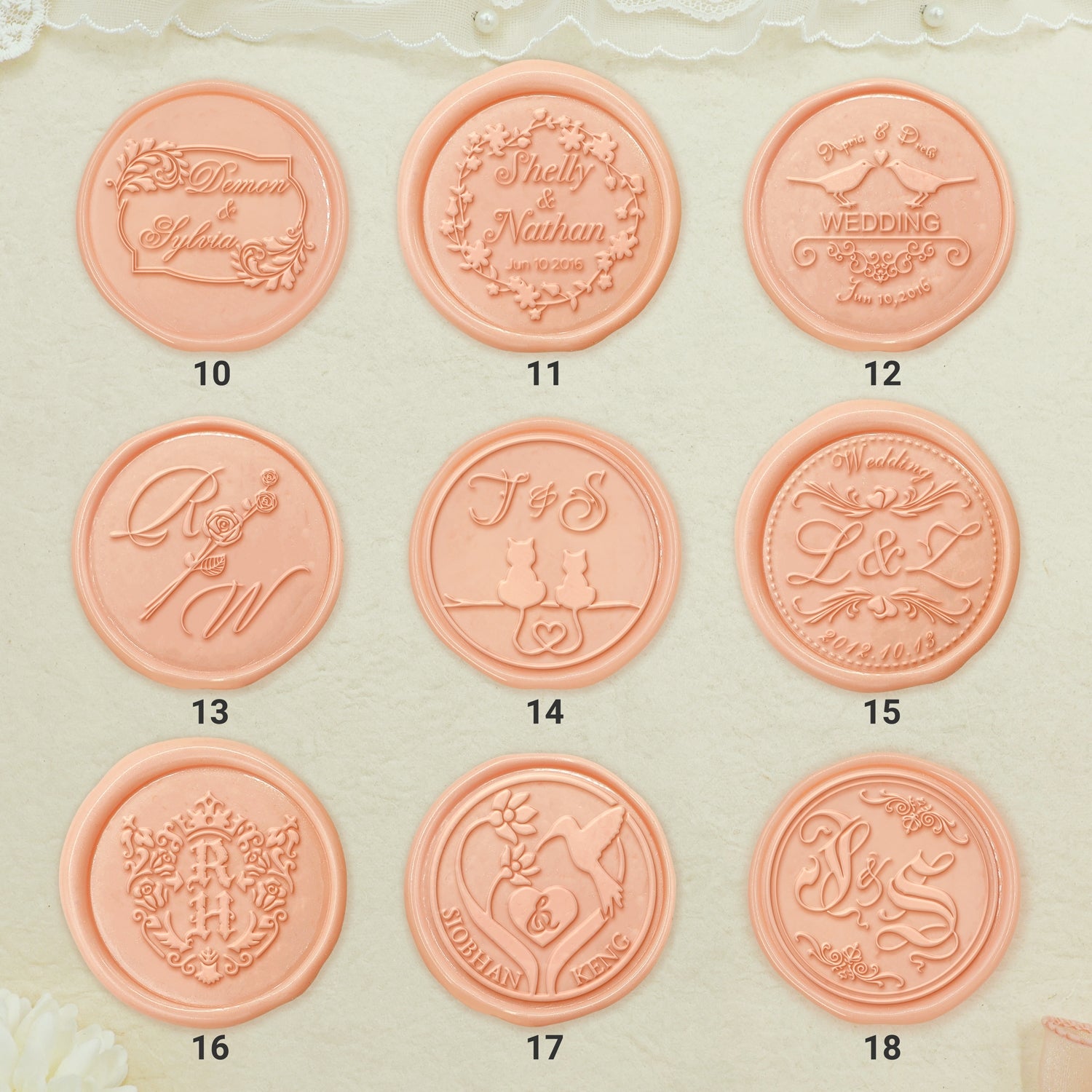 2 initials Monogram Wax Seal Stamp/ Custom Wreath with letters Wedding –  DokkiDesign