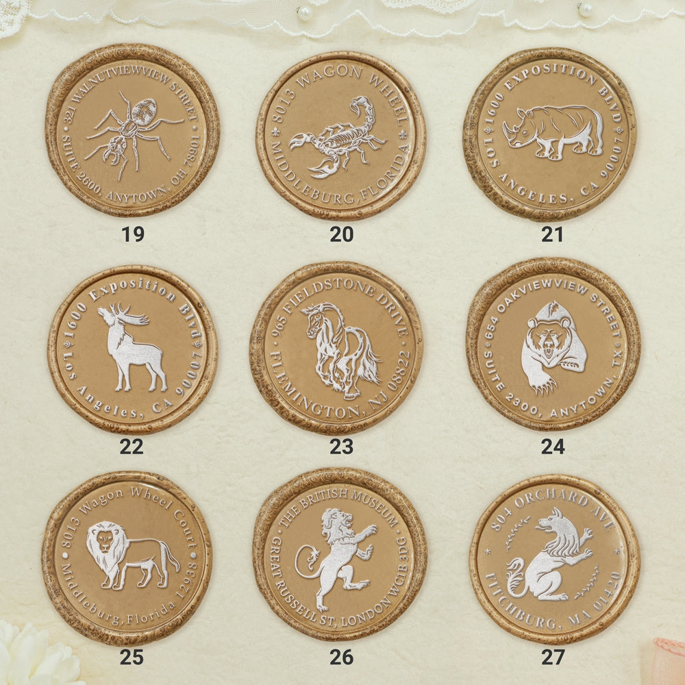 Wildlife Impressions Custom Address Wax Seal Stamp (27 Designs)-3
