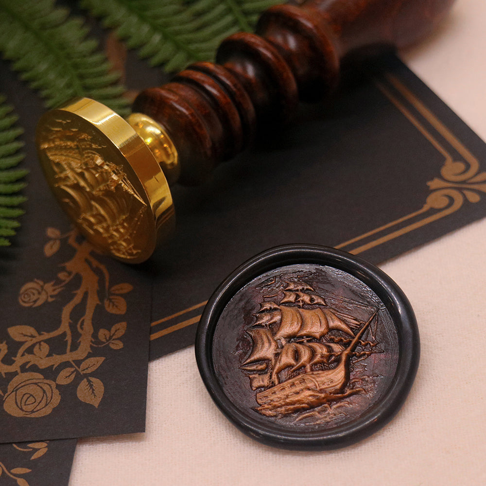 A 3D relief wax seal stamp from AMZ Deco.