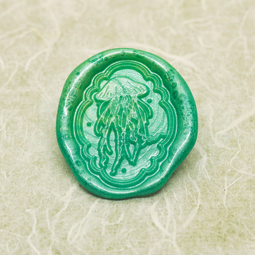 contour cut jellyfish wax seal stamp from AMZ Deco.
