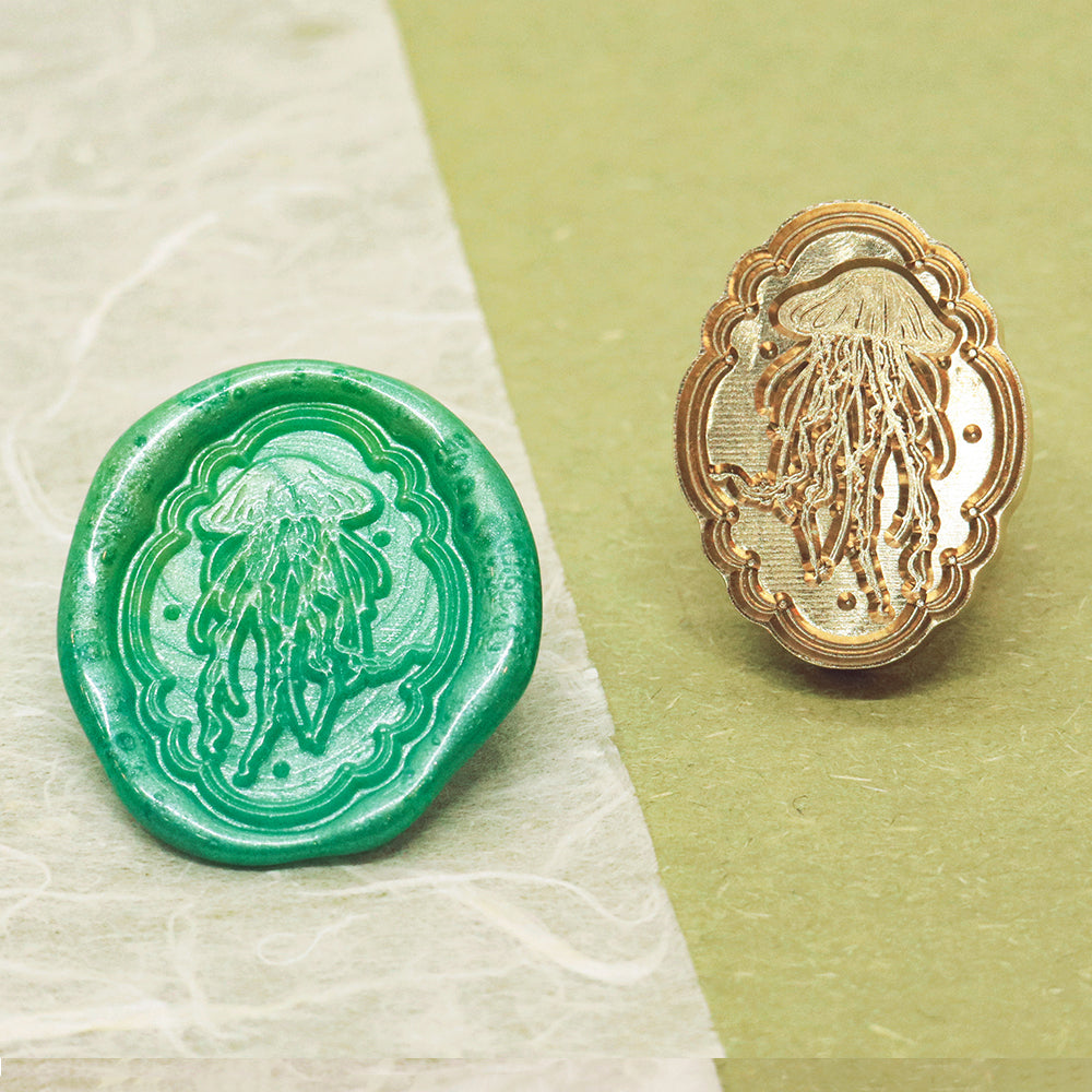 A cut jellyfish wax seal stamp from AMZ Deco.