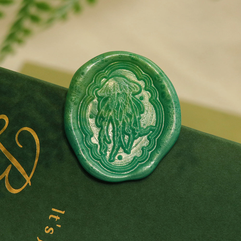 A contour jellyfish wax seal stamp from AMZ Deco.
