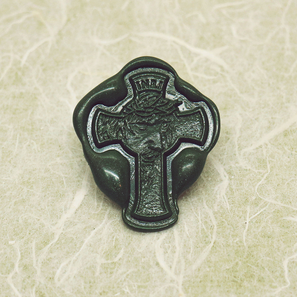 cross shaped INRI crucifix wax seal stamp from AMZ Deco.