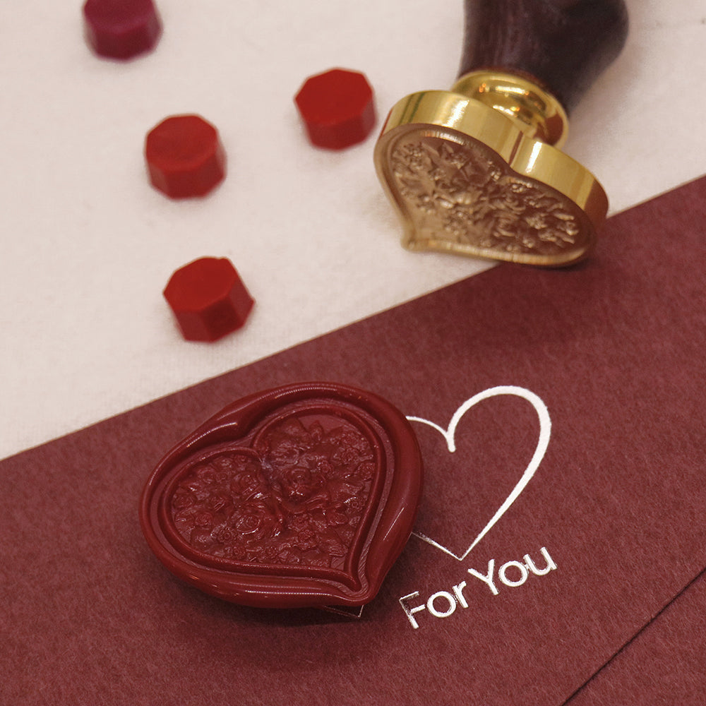 Flower Floral Heart Wax Seal Stamp
