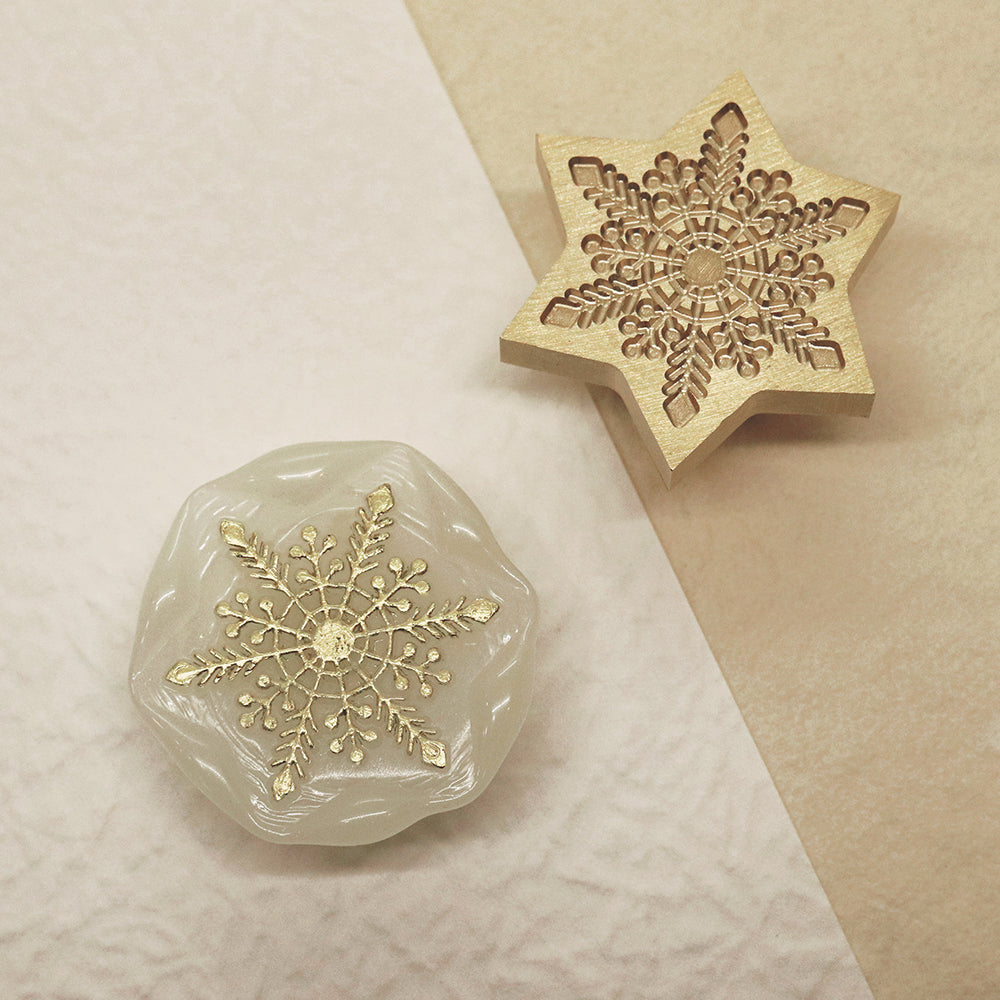 A snowflake wax stamp from AMZ Deco.