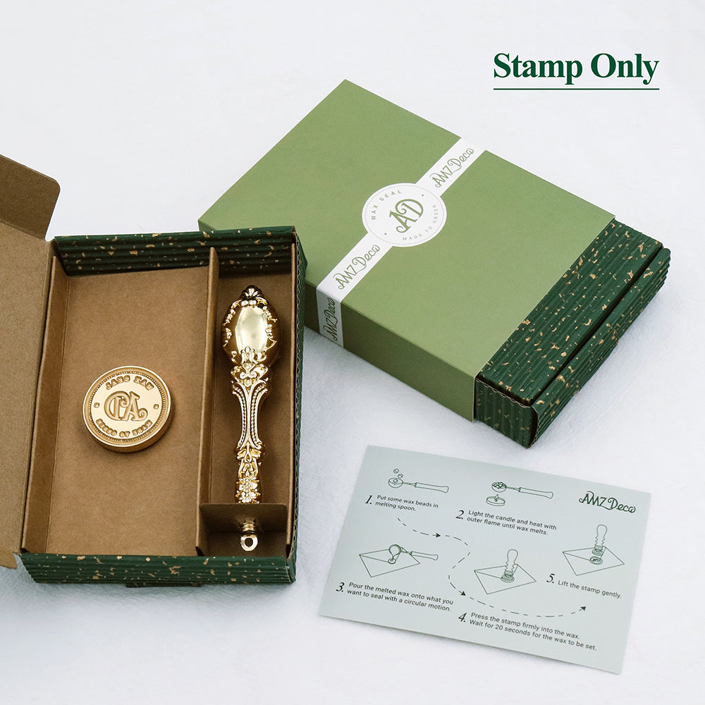 Wax Seal Stamp Kit,Gift Box,Wax Stamp kit 10pcs,6 Algeria