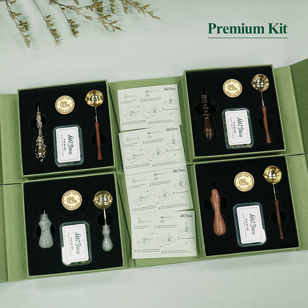 AMZ Deco wax seal stamp premium kit gift pack 5