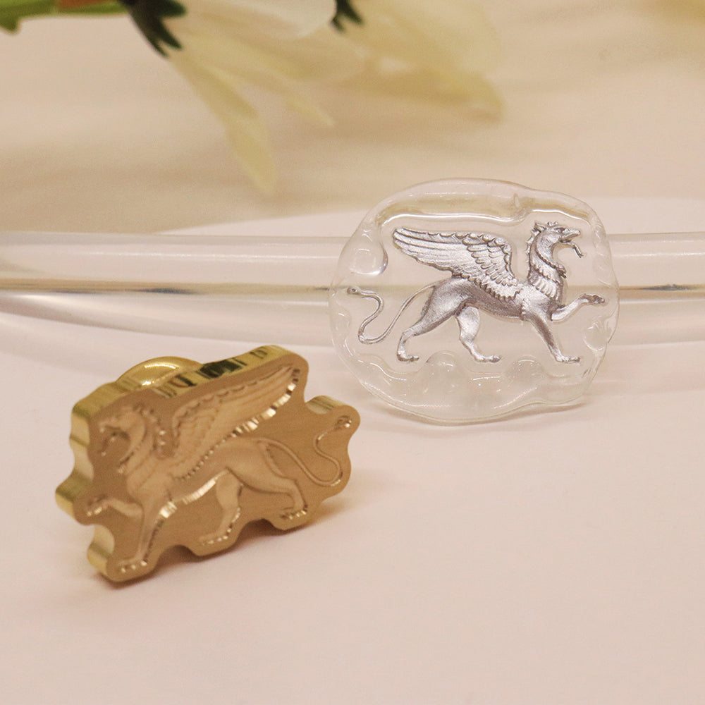 An exquisite 3D griffin wax seal stamp from AMZ Deco.