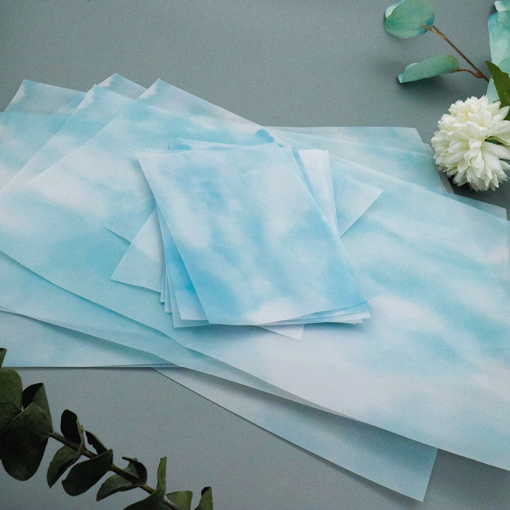 blue tissue paper