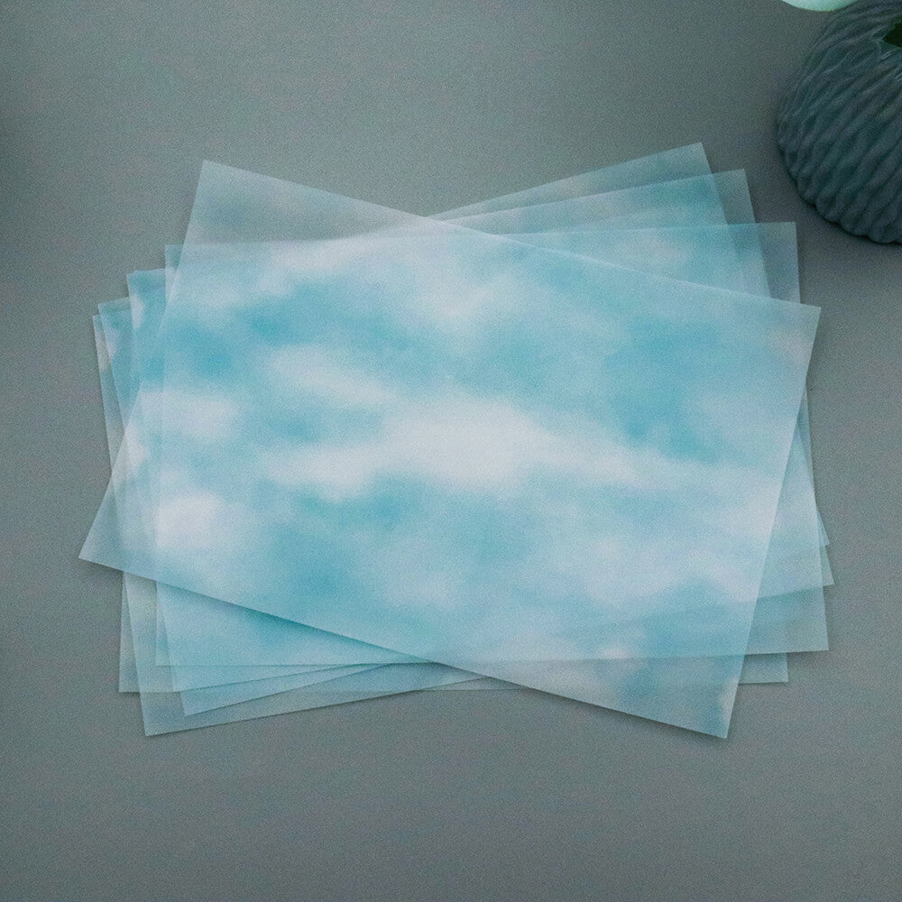 Transparent Blue Sky Vellum Paper from AMZ Deco