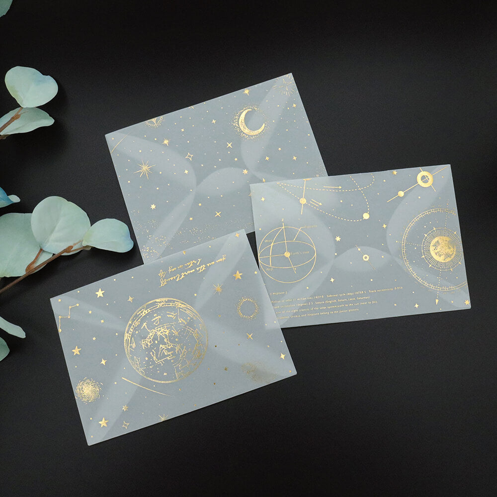 Gold Foiled Tracing Paper Envelope Assortment from AMZ Deco
