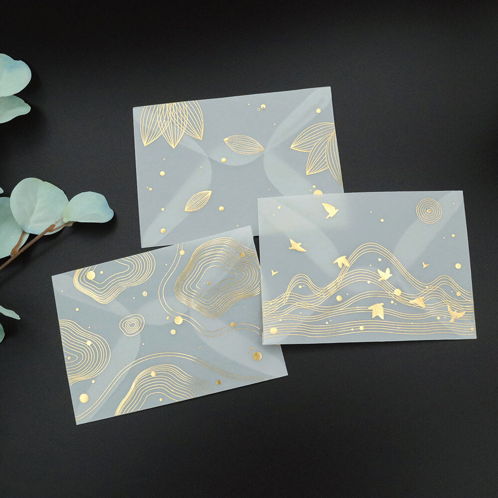 Gold Foiled Vellum Paper Envelope Assortment from AMZ Deco