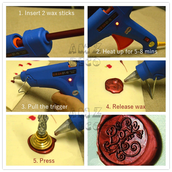 Sealing Wax - Glitter Gold Glue Gun Sealing Wax Stick
