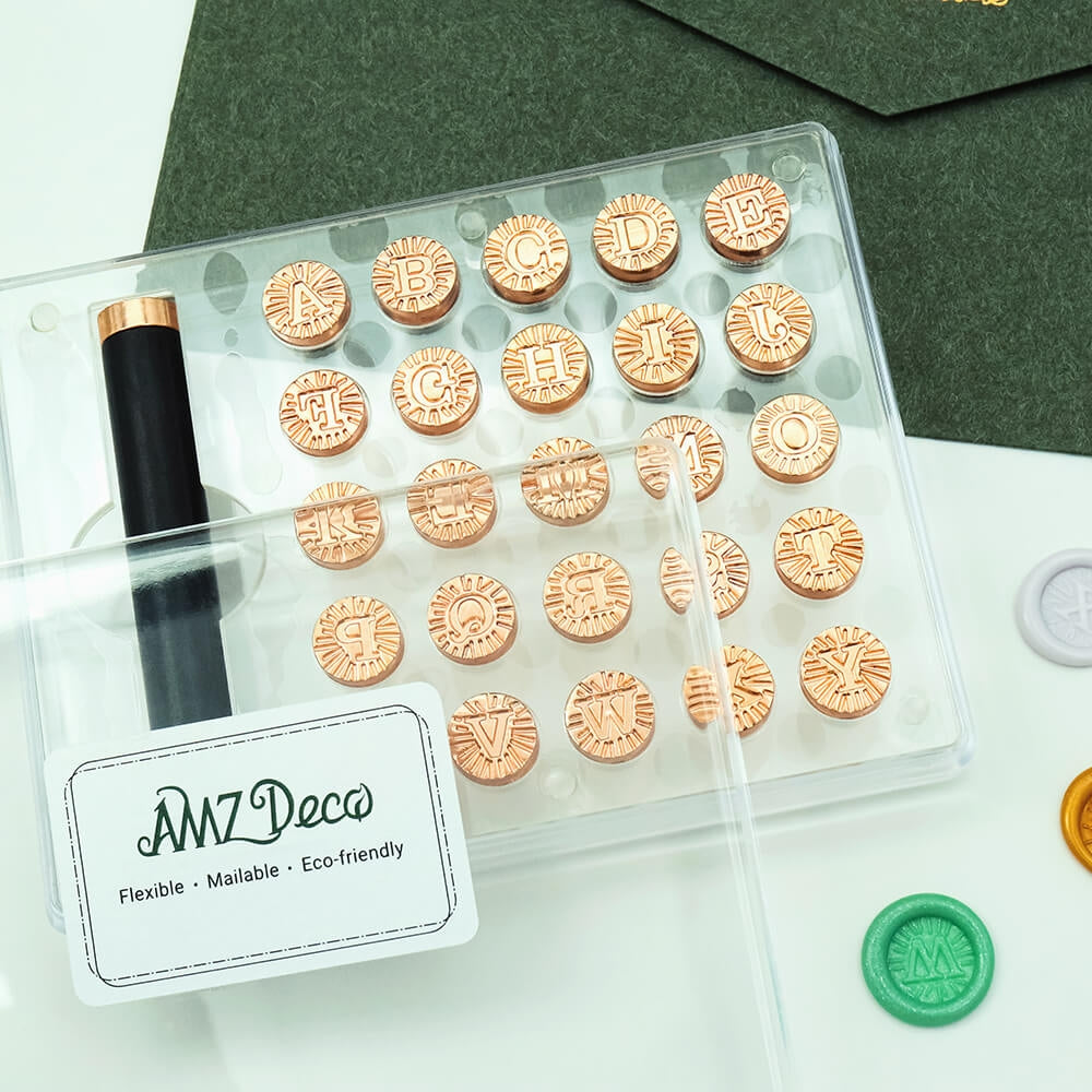 Mini Alphabet Wax Seal Stamp - A to Z Letters & Initials
