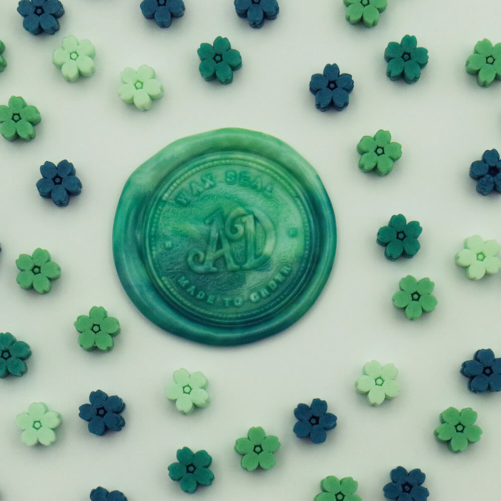 Emerald Cherry Blossom Mixed Color Sealing Wax Beads from AMZ Deco