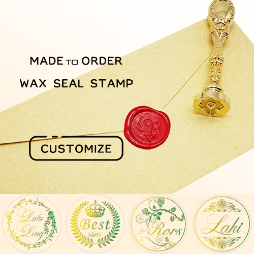Vine 3 Letter Monogram Custom Wax Seal Stamp with Choice of Handle #1181