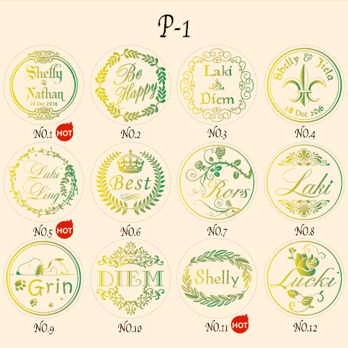 Wedding Custom Self Adhesive Wax Seal Sticker with Double Initials / Couple's Name