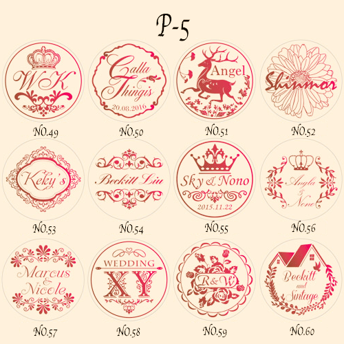 Symphony Wedding Monogram Adhesive Wax Seals #8904 Bundle with Stamp