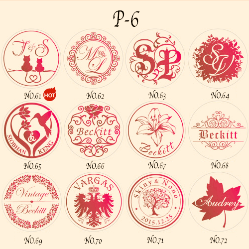 Wedding Custom Self-Adhesive Wax Seal Sticker with Double Initials / Couple's Names