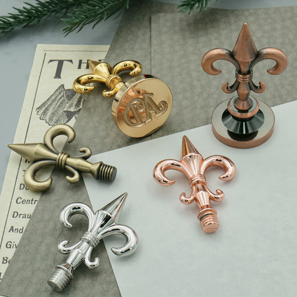 Bronze Detachable Fleur-de-lis Wax Stamp Handle by AMZ Deco