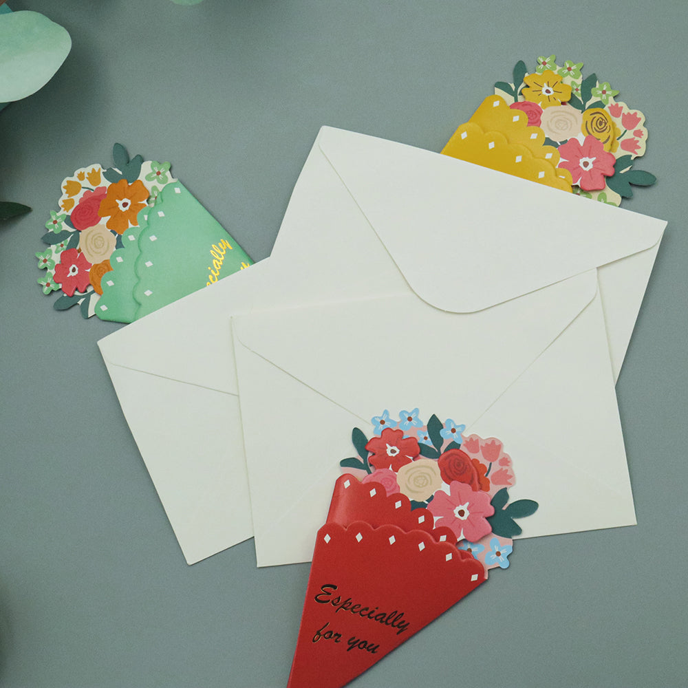 Flower Bouquet Card With Envelope Sets by AMZ Deco