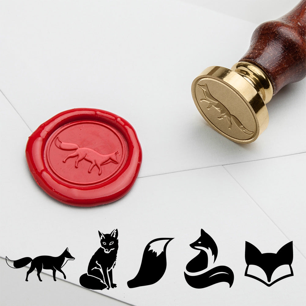 Wax Seal Stamp Set, YOSENLING 4 Pcs Starry Animal Cat Rabbit Fox Whale Wax Seal Stamp Kit, Vintage Personalized Wax Seal Stamp for Letter Cards