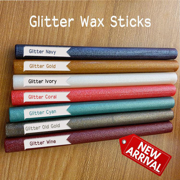 Metallic Green Gold Sealing Wax Sticks, 8 Pack