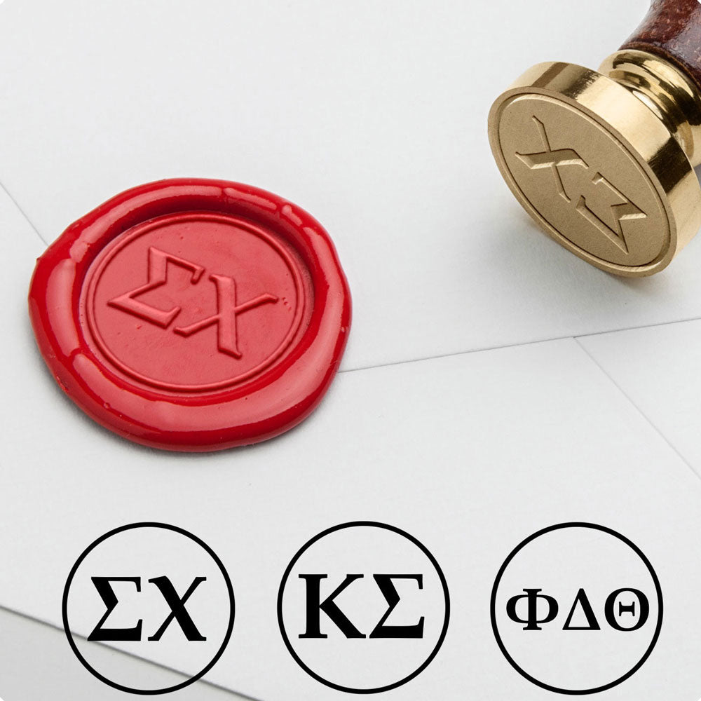 Custom Wax Seal Stamp - Greek Letters Wax Seal Stamp for Fraternities & Sororities