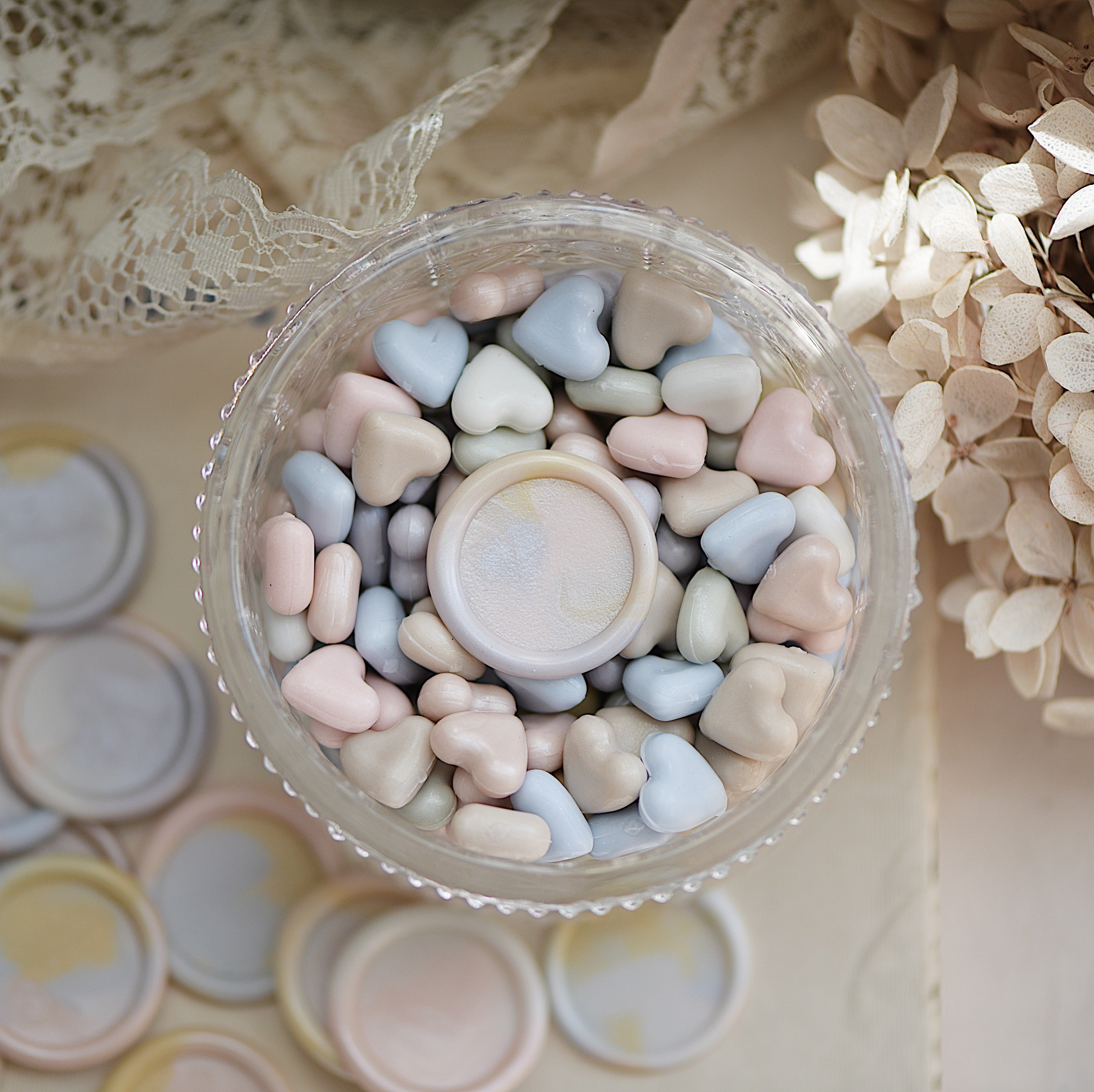 Heart Shaped Morandi Color Sealing Wax Beads (8 Colors)