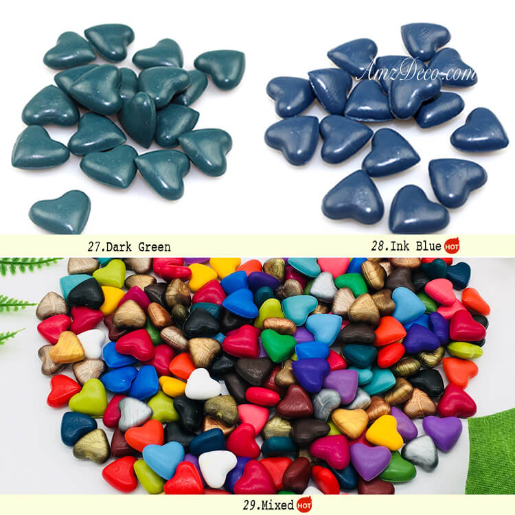 Heart Shaped Sealing Wax Beads (28 Colors) - Multicolor3