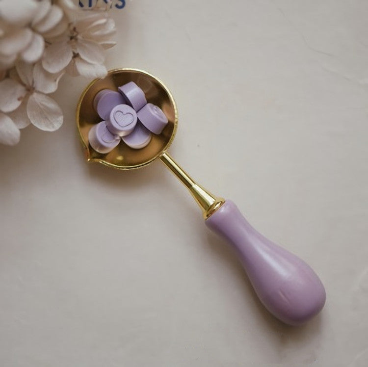 Lilac Violet Large Pastel Lilac Violet Sealing Wax Melting Spoon