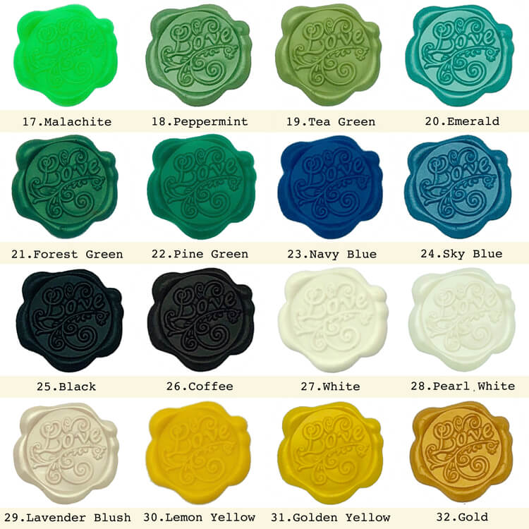 Love Self Adhesive Wax Seal Sticker (41 colors) choose color 2