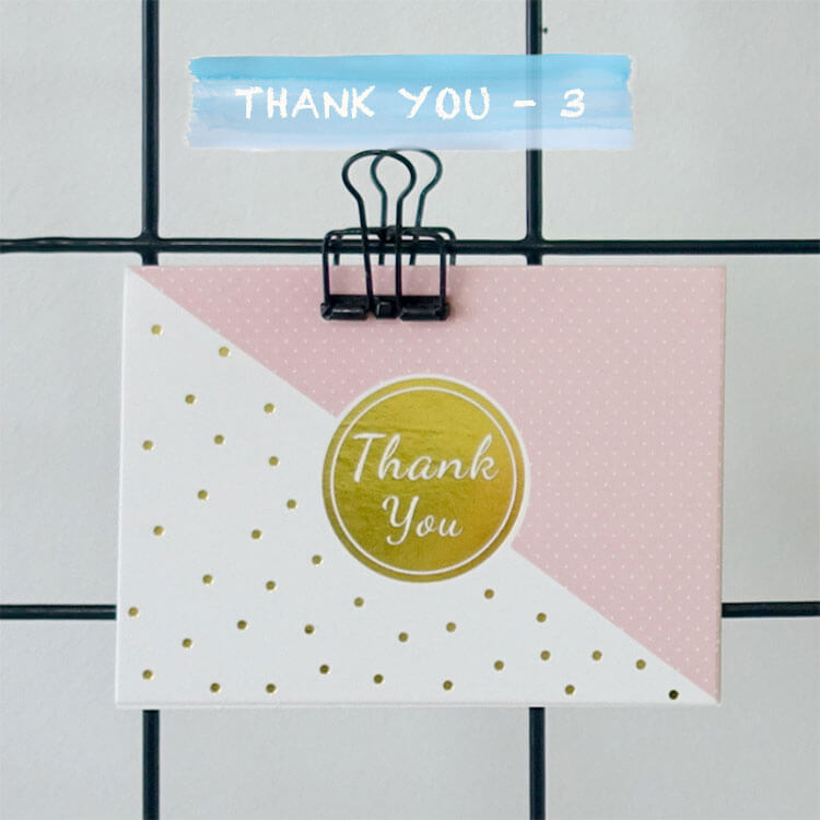 Mini Gold Foil Assorted Greeting Cards with Envelopes - Thank You Card4