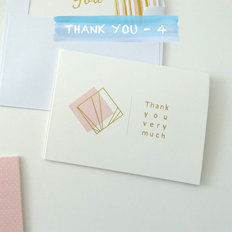 Mini Gold Foil Assorted Greeting Cards with Envelopes - Thank You Card5