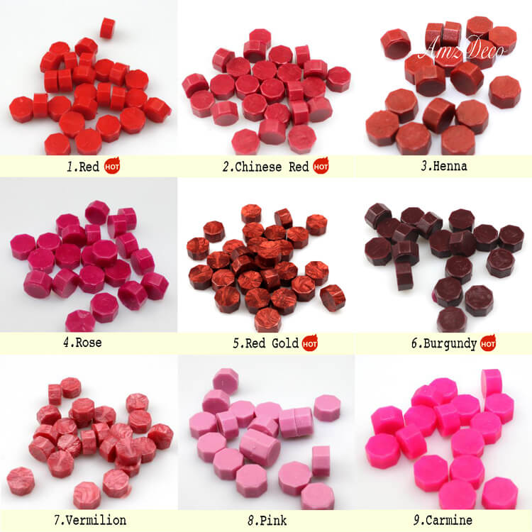 Octagon Sealing Wax Beads (22 Colors) 1