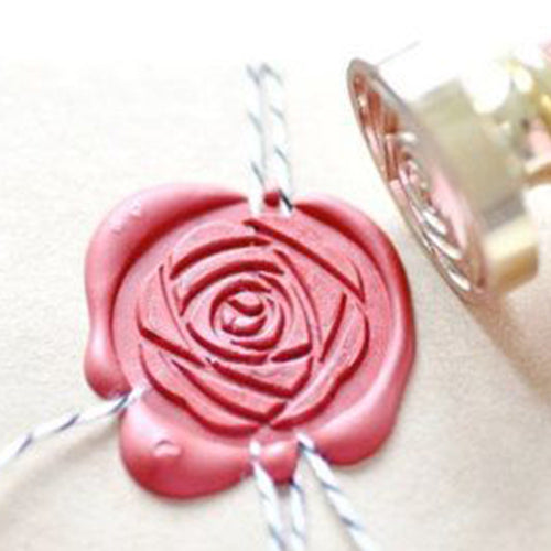 Love Theme Wax Seal Stamp Metal Vintage Flower Rose Sealing Wax Stamps for  Embellishment Wedding Party Card DIY Handmade 