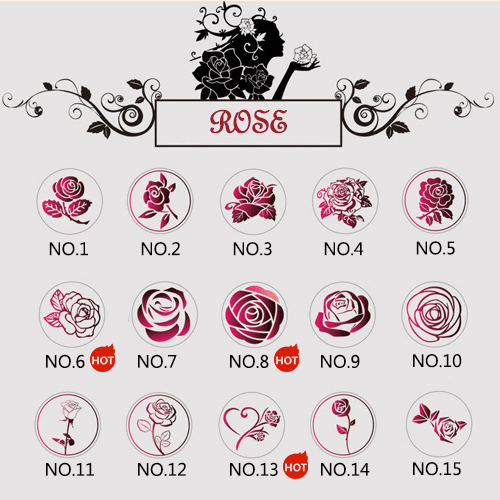Rose Flower Wax Seal Stamp Designs for Wedding and Gift