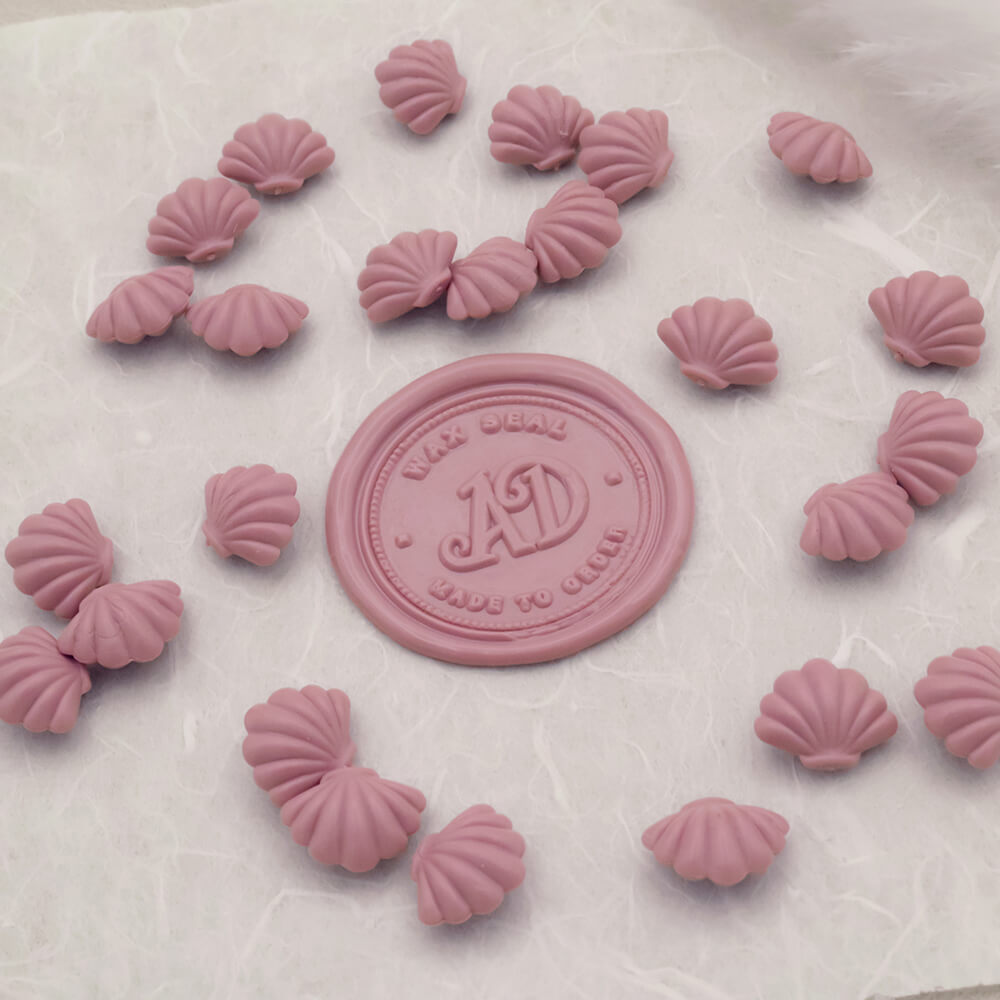 Pink Shell Shaped Wax Beads from AMZ Deco - Pink