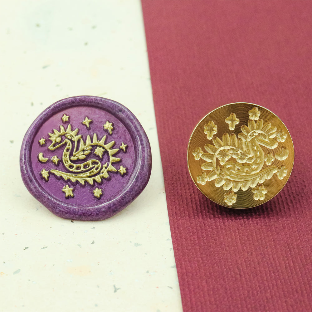 Design set of magic seals with wand and mystic - Stock