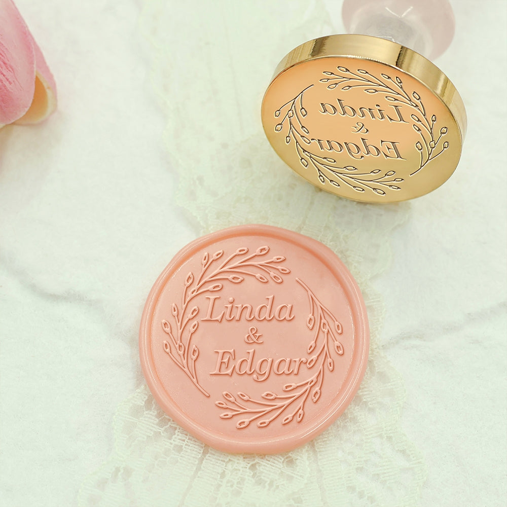 Personalized Couples Wax Seal Stamp - 30MM Round Size